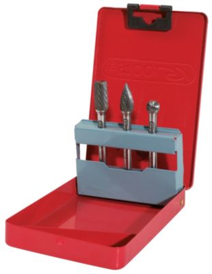 KS Tools - 515.3203 - Jeu de 3 fraises HM, diamètre 10 mm x queue 6 mm