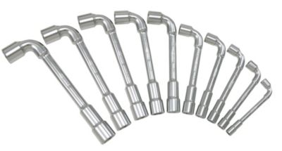 KS Tools - 517.0440 - Boîte de 10 clés à pipe débouchées métriques 6 pans, 8-19 mm