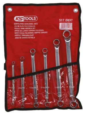 KS Tools - 517.0897 - Jeu de 6 clés polygonales contre-coudées en pouces