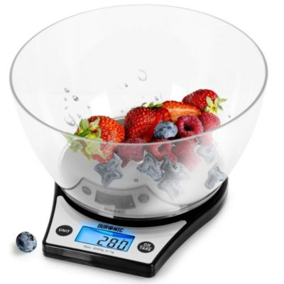 KS6000 BK Balance de cuisine Capacité 5 kg Affichage numérique Ajout de poids Précision 1 g Bol 2L Pâtisserie Courrier Duronic