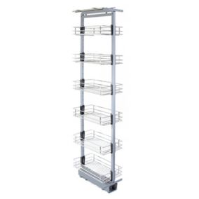 KuKoo Garde-manger de cuisine à fermeture amortie 46cm P x 170-195cm H