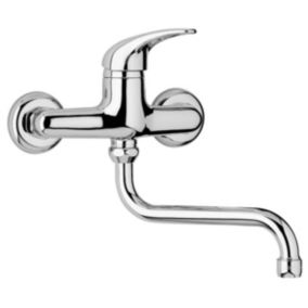 Kvstore Robinet Mitigeur Mural Pour Evier De Cuisine Ou Lavoir Serie Minerva - Chromé