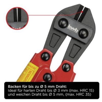 kwb Coupe-boulons de poche 200 mm, porte-fusée acier forgé traité, TO-7752546