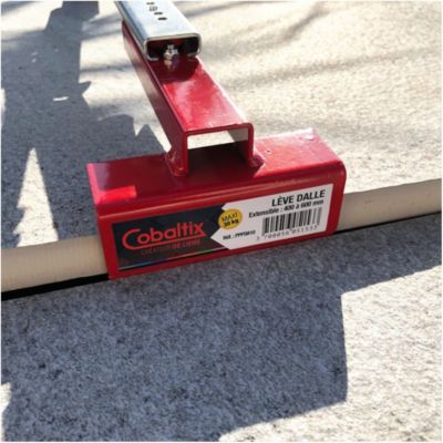 Lève Dalle / Porte Dalle 1 Main PRO Réglable de 350 à 630 mm Charge Maxi 30 Kg - PPDDA10 - Cobaltix