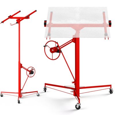 Lève-plaques XXL - Capacité 68kg, Hauteur Réglable 140-325cm,Rouge