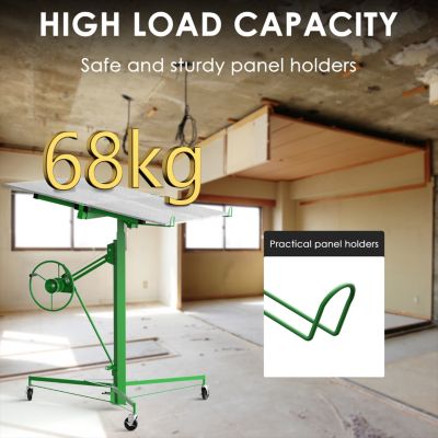 Lève-plaques XXL - Capacité 68kg, Hauteur Réglable 140-325cm,Vert