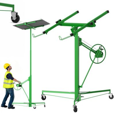 Lève-plaques XXL - Capacité 68kg, Hauteur Réglable 140-325cm,Vert