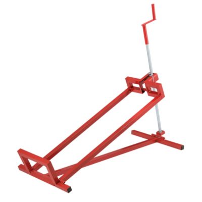 Lève-Tondeuse avec Manivelle Capacité de Charge Jusqu'à 400 kg Acier Rouge pro.tec
