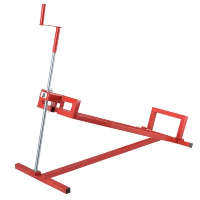 Lève-Tondeuse avec Manivelle Capacité de Charge Jusqu'à 400 kg Acier Rouge pro.tec