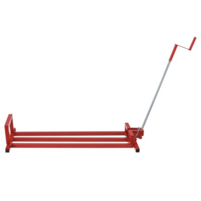 Lève-Tondeuse avec Manivelle Capacité de Charge Jusqu'à 400 kg Acier Rouge pro.tec