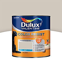La peinture murs et boiseries Dulux Valentine Color resist gris sable de mer aspect mat de 1L