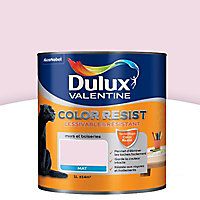 La peinture murs et boiseries Dulux Valentine Color resist rose paradis aspect mat de 1L