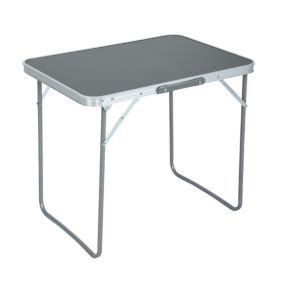 La Table de Camping pliante en Aluminium Gris, Dimensions : L70 x H60 x P50 cm