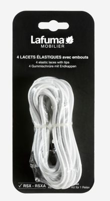 Lacets élastiqués avec embouts Lafuma blancs