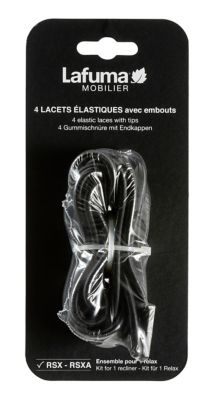 Lacets élastiqués avec embouts Lafuma noirs