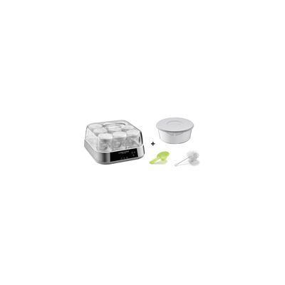 Lagrange 4596 Yaourtiere et Fromagerie 2 en 1 avec 9 pots en verre