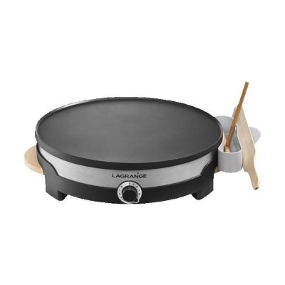 LAGRANGE Crépière Tradi' - 1500W - Plaque de 35cm - 1 grande louche, 1 répartiteur, 1 grande spatule et un rince répartiteur