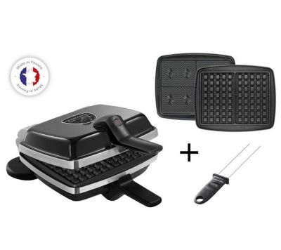 Lagrange Croque-gaufre-gaufrette 2 plaques 1000w noir - 039224