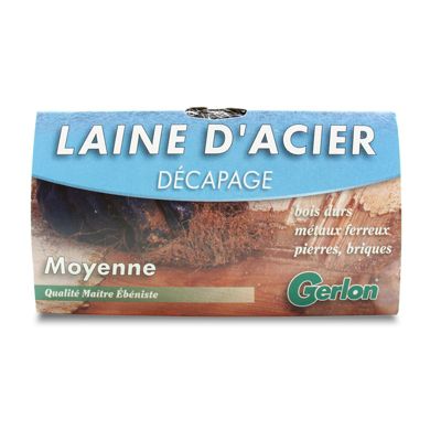 Laine d'acier décapage moyen Gerlon 200g