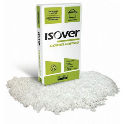 Image principale de Laine de verre à souffler Isover Comblissimo pour isolation de combles perdus 17,3kg