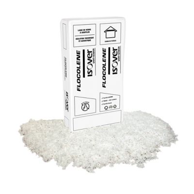 Laine de verre à souffler Isover Flocolène 17,3kg (vendu au sachet)