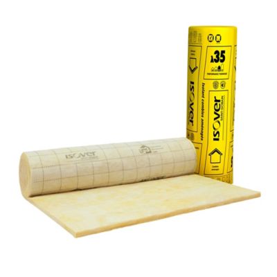 Laine de verre Combles aménagés ISOVER ép.80 mm - Rouleau voile confort 1,2 x 7 m R. 2,25 m².K/W