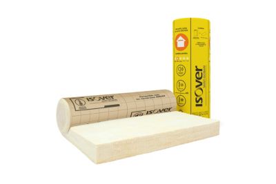 Laine de verre Combles perdus et Plafonds ISOVER ép.240 mm - Rouleau kraft 1,2 x 3,5 m R. 6 m².K/W