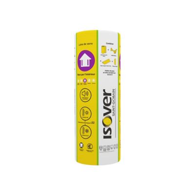 Laine de verre Murs ISOVER ép.140 mm - Rouleau kraft 2,7 x 1,2 m R. 4,35 m².K/W