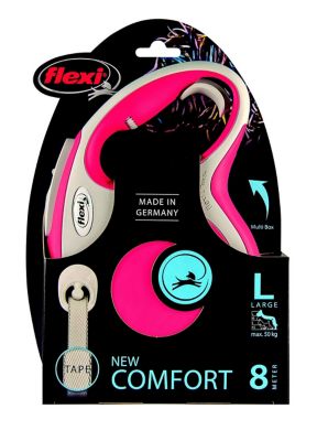 Laisse à enrouleur Flexi L L.8 m rouge pastel