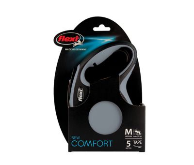 Laisse enrouleur Nex Confort Taille M grise, 5m