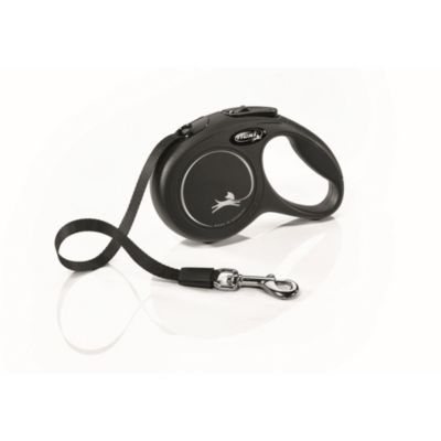 Laisse Flexi Classic sangle XS 3 m noire chiens jusqu'à 12 Kg