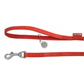 Laisse Mc Leather 10mm L.1,2 m rouge