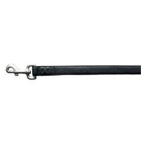 Laisse Mc Leather 10mm L1,2m noir pour chiens