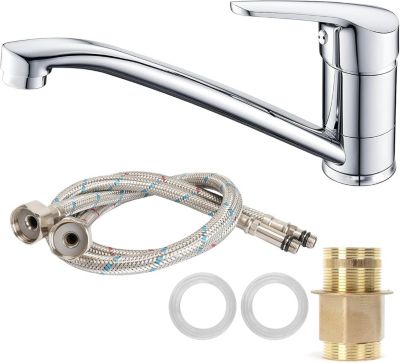 Laiton Robinet De Cuisine Pivotant À  Robinet De Cuisine Eau Froide Et Chaude Mitigeur D'évier De Cuisine Avec Pivotant Pour