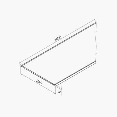 Lambris PVC 250 mm - Lot de 4 Lames - Chêne Naturel