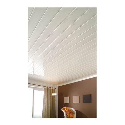 Lambris PVC 4m Blanc Brillant (vendu à La Botte) | Castorama