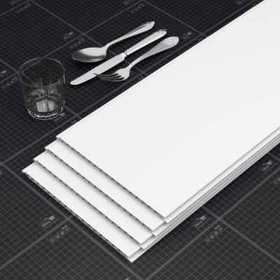 Lambris PVC Alimentaire 250 mm - Lot de 4 Lames - Blanc
