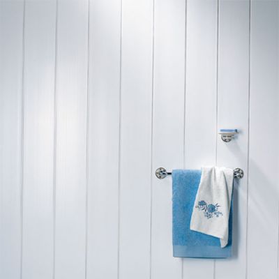 Lambris PVC Blanc go 2600x375x8mm (vendu à la botte)