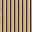 Lambris PVC effet tasseau décoratif lamelles bois Linio naturel 37,5 x 260 cm