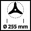 Lame à taillis 225 pour débroussailleuse Einhell (compatible avec toutes les débroussailleuses Einhell, diamètre 255 mm)
