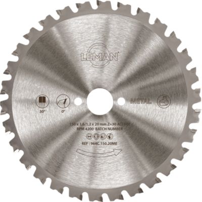 lame circ hm fine d150x20x1,6 30z alt pos metal - 964c.150.20me - leman