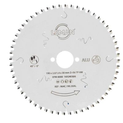 lame circ hm fine d150x20x1,8 52z tp neg alu - 964c.150.20al - leman