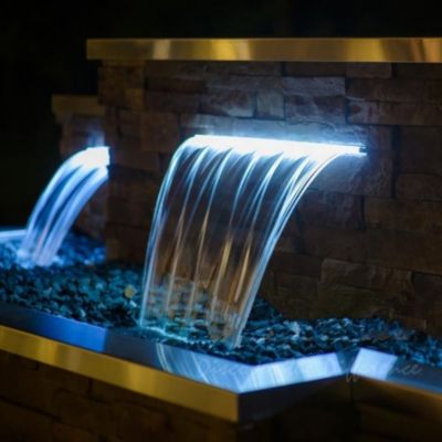 Lame d'eau pour piscine Cascade en acrylique 30cm Avec Leds intégrées Bluetooth Wifi Télécommande Piscine et fontaine bassins