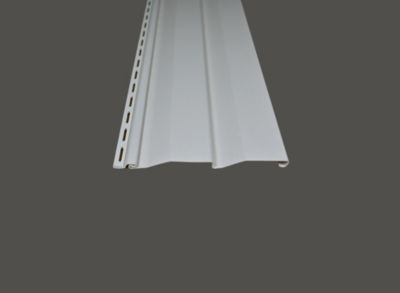 Lame de Bardage vinyle D4DL double ourlet de clouage  Blanc 3,81m