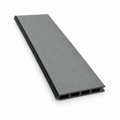Lame de clôture bois composite Larko L176 cm / l 14.8cm / E 21mm Gris clair, ep.21mm, l.14,8cm, L.176cm