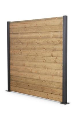 Lame de clôture bois L.180 x H.14,5 cm x ép.21 mm, Klikstrom Neva