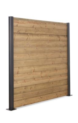 Lame de clôture bois L.180 x H.14,5 cm x ép.21 mm, Klikstrom Neva