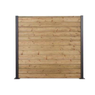 Lame de clôture bois L.180 x H.14,5 cm x ép.21 mm, Klikstrom Neva