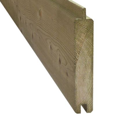 Lame de clôture bois L.180 x H.14,5 cm x ép.21 mm, Klikstrom Neva