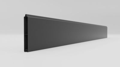 Lame de clôture emboîtable anthracite Neva, en aluminium, H.15,7 x l.179,8 cm